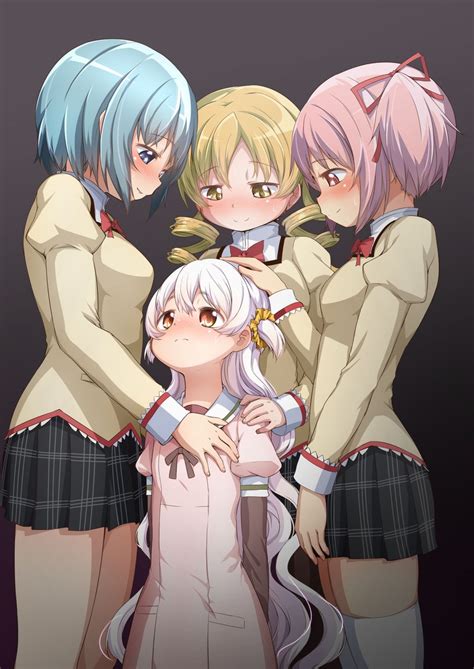 Kaname Madoka Miki Sayaka Tomoe Mami And Momoe Nagisa