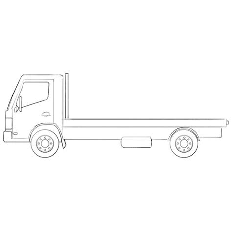 flat bed truck coloring page