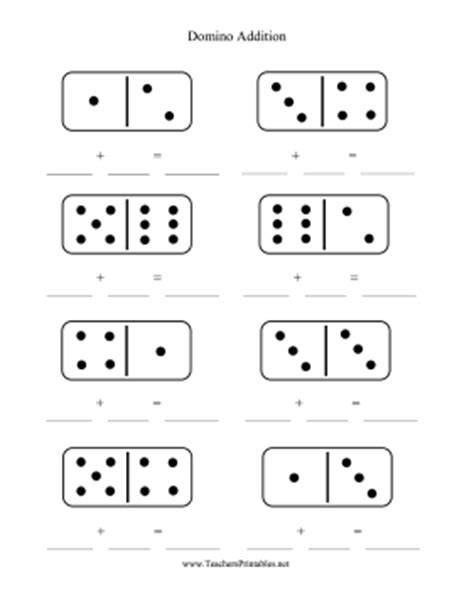 domino counting worksheets worksheetocom