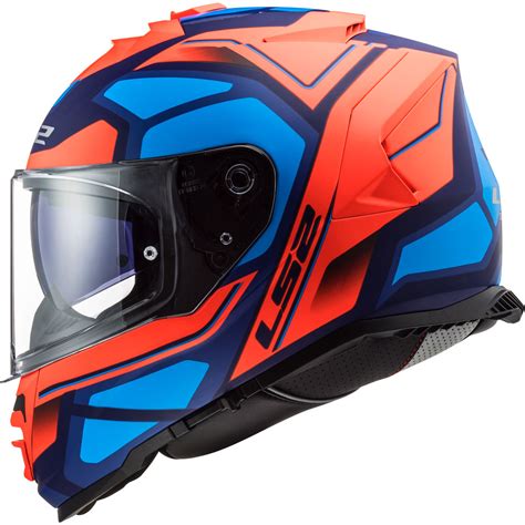 ls storm ff faster orange fluo blue ls  full face helmets motostorm