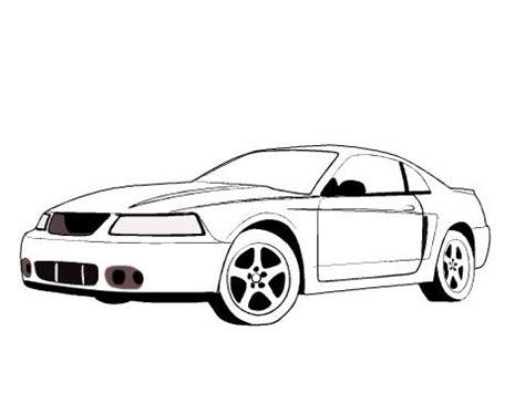 mustang car basic coloring pages