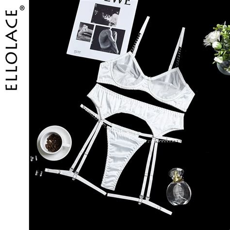 Billionm Ellolace Push Upp Sexy Lingerie Chain White Underwear Sensual