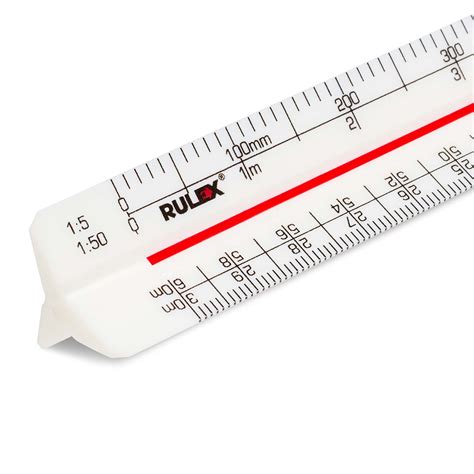 mm rulex architects triangular scale ruler plastic metric  scales