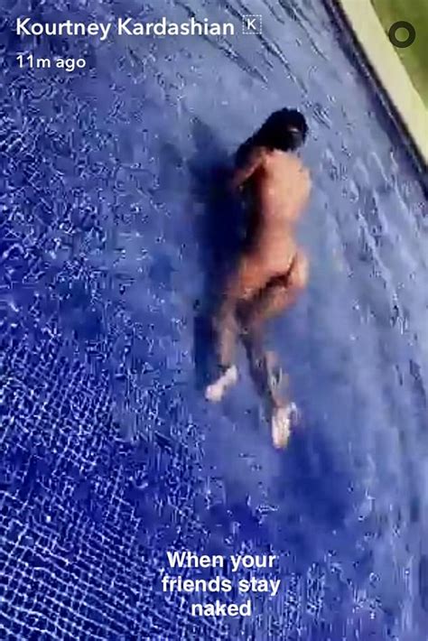 kourtney kardashian shares skinnydipping video