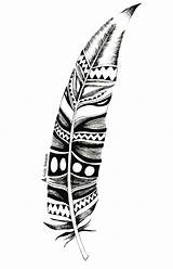 Plume Feather Maori Tatouage Polynesien sketch template
