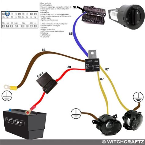 motorcycle fog light switch diagram