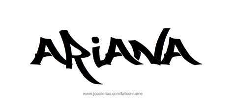 Ariana Name Tattoo Designs