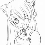 Anime Lineart Coloring Neko Base Suzu Maid Pages Deviantart Template Drawings Manga Templates 2007 sketch template