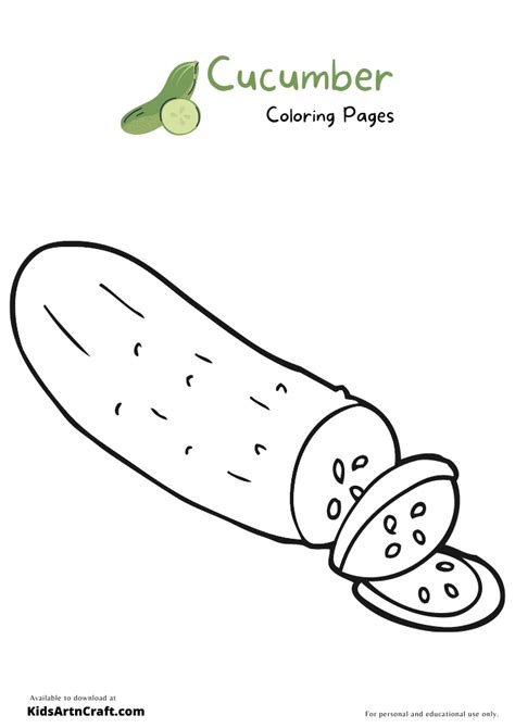 cucumber coloring pages  kids  printables kids art craft