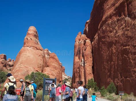 people   arches national park editorial stock image image