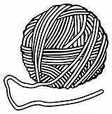 Yarn Wool Clipart Knitting Ball Drawing Wolle Clip Needles Printable Cliparts Craft Lineart Handmade Thread Clothes Transparent Svg Woollen Pixabay sketch template