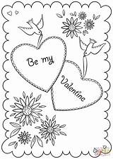 Valentine Coloring Pages Card Printable Saint Valentines St Print Cards Color Kids Happy Getcolorings Crafts Colorings Getdrawings sketch template
