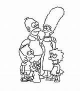 Simpsons Coloring Pages Simpson Homer Family Popular Kids Printable Coloringhome sketch template