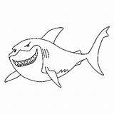 Shark Coloring Pages Great Bruce Color Print Printable Kids Animal Nemo Finding Animals Sheet Diagram sketch template