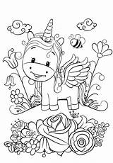Coloring Pages Unicorn Baby Kids Cute Unicorns Animal Preschool Printables Para Colouring Printable Color Books Sheets Print Girls Book Disney sketch template