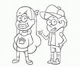 Dipper Pines Insertion Coloringhome sketch template