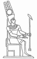 Amon Egizi Antichi Egitto Antico Stampare Egipcio Osiris Cartina Egypt Gods Ancient Shu Khnum Cartiglio Bast sketch template