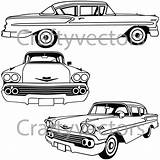 Bel Chevy Air 1958 Chevrolet Vector  Drawing 1955 Svg Coloring Zoom Cut Sketch Template sketch template