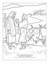 Lepers Coloring Jesus Heals Ten Pages Leper Kids Printable Church Visit Spongebob sketch template