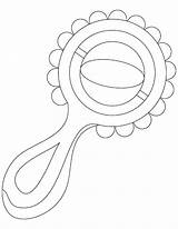 Coloring Baby Sonajeros Rattle Insertion sketch template