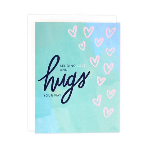 sending love hugs   card  print design