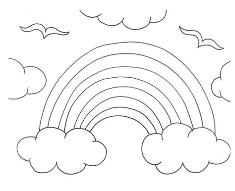 rainbow coloring page  preschool  svg file  diy machine