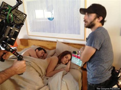 the canyons lindsay lohan and james deen snuggle in bed in on set photo huffpost