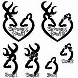 Browning Deer Doe Silhouette Buck Heart Clipart Clip Symbol Logo Coloring Pages Cliparts Tattoo Template Arms Antler Library Transparent Clipground sketch template