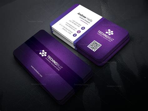 purple modern business card template  template catalog