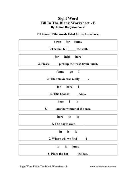 fill  blank worksheets worksheetocom