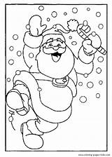 Coloring Pages Christmas Kids Santa Dancing Holiday Color Season Sheet Sheets Claus Printable sketch template