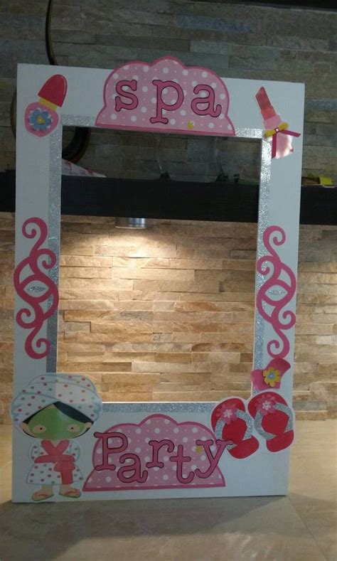 spa photo booth spa photo frame  images kids spa party girl