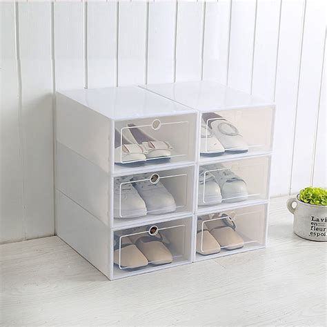 drop front shoe boxclear plastic shoe boxes stackable floding diy shoe drawers storage