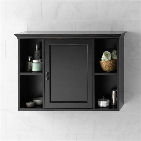 black bathroom wall cabinet  london cabinet charcoal mirrored