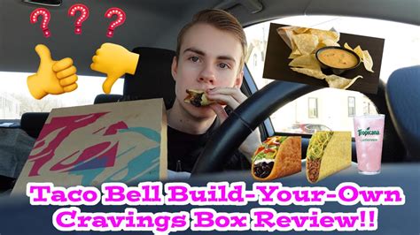 taco bell build your own cravings box review youtube