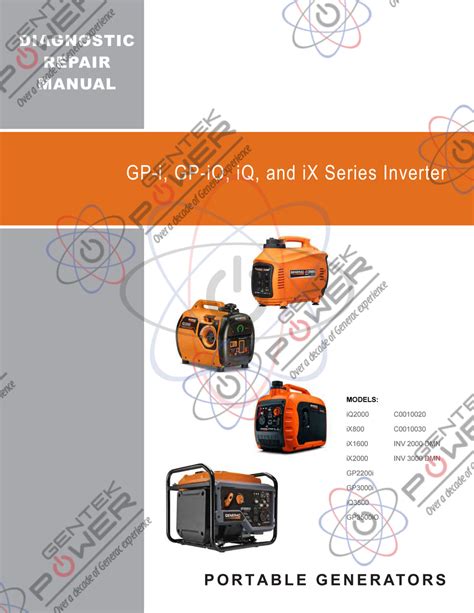 generac iq iq ix series gpi series inverter service repair gentek power generac parts