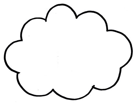 cloud template printable clipart