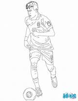 Neymar Coloring Pages Color Hellokids Soccer Print Players sketch template