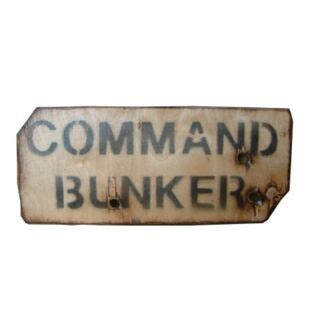 command bunker sign wooden command bunker sign