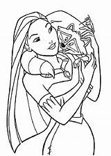 Pocahontas Coloring Pages Cartoon Print sketch template