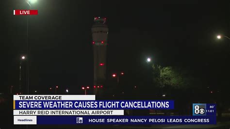 Numerous Flights Cancelled At Harry Reid International Airport Youtube