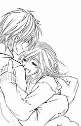 Drawing Couple Cute Sketch Anime Drawings Couples Hugging Coloring Pages Boy Cuddling Deviantart Getdrawings Colouring Choose Board Boys sketch template