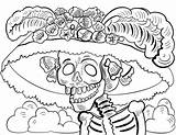 Catrina La Calavera Coloring Dead Pages Posada Guadalupe Jose Printable Drawing Skeleton Brides Original Categories Supercoloring sketch template