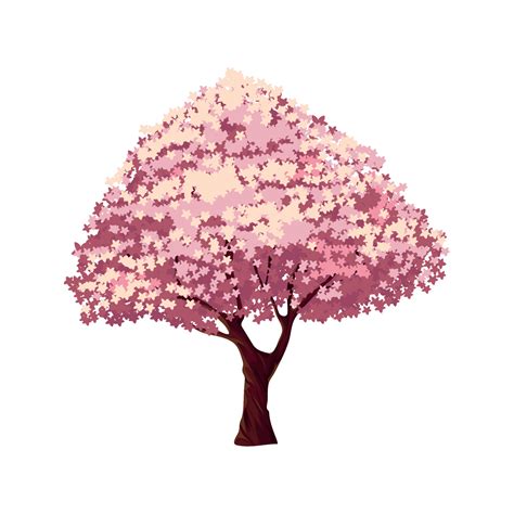 cherry sakura tree  vector art  vecteezy