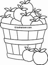 Coloring Basket Pages Apples Apple Printable Farm Sheet Fall Sheets Clipart Leehansen Stand Use Kids Template Templates Fruits Harvest Color sketch template