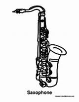 Saxophone Coloring Pages Colormegood Music sketch template