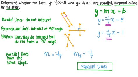 question video determining  relation   lines
