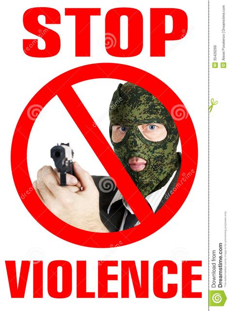 Stop Violence Poster Royalty Free Stock Image Image