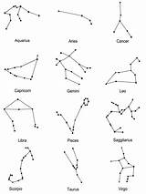 Coloring Constellation Pages Template Zodiac sketch template