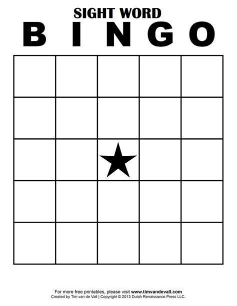 sight word bingo  printable bingo cards  bingo cards bingo